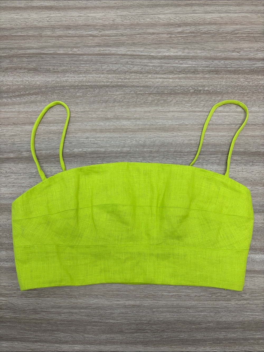 Farm Rio Lime Green Bandeau Cropped Tank Top Women Size XS